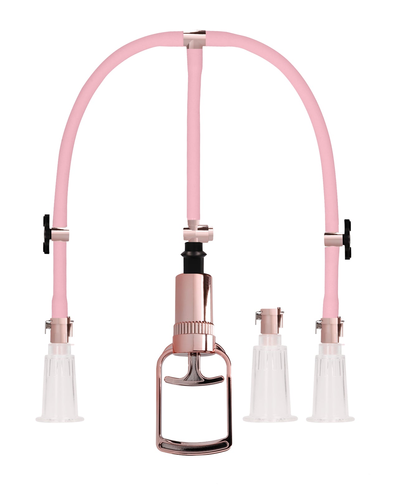 Shots Pumped Clitoral & Nipple Pump Set - Medium Rose Gold