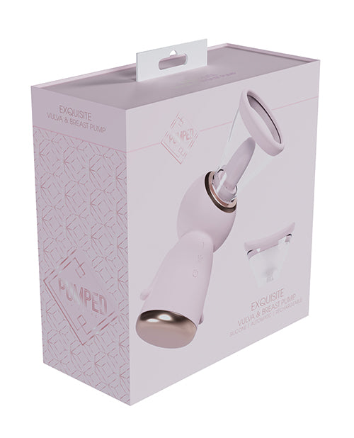 Shots Shots Pumped Exquisite Rechargeable Vulva & Breast Pump - Pink - Image 4