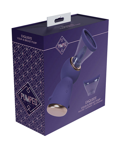 Shots Shots Pumped Exquisite Rechargeable Vulva & Breast Pump - Purple - Image 4