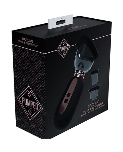 Shots Pumped Dazzling Clitoral, Nipple & Breast Pump - Black