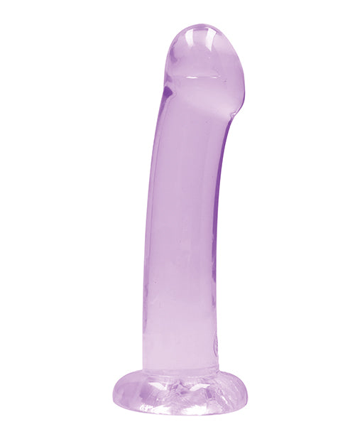 RealRock Shots RealRock Crystal Clear 7" Dildo - Purple - Image 2