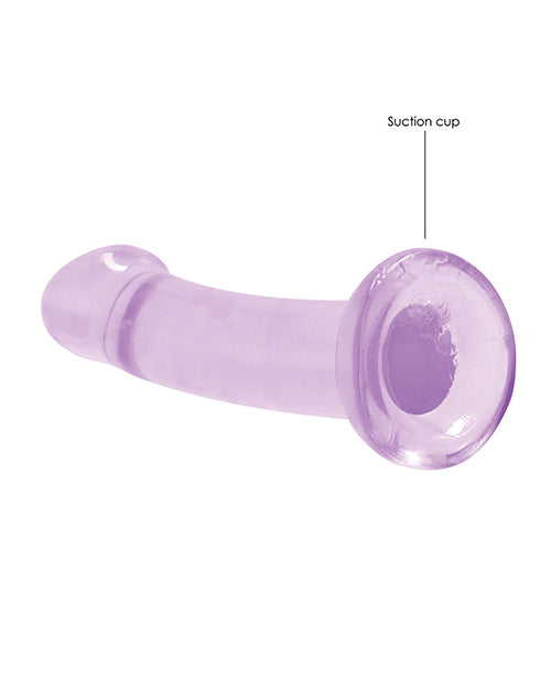 RealRock Shots RealRock Crystal Clear 7" Dildo - Purple - Image 3