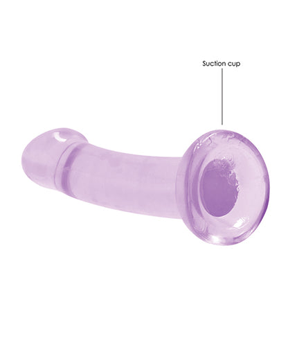 RealRock Shots RealRock Crystal Clear 7" Dildo - Purple - Image 3