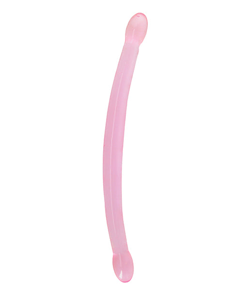 Shots RealRock Crystal Clear 17" Double Dildo  - Pink