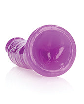 Shots RealRock 8" Slim Dildo Glow in the Dark - Neon Purple