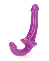 Shots RealRock 6" Strapless Strap On Glow in the Dark - Neon Purple