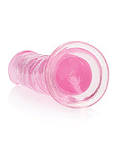 Shots RealRock Crystal Clear 7" Straight Dildo w/Suction Cup - Pink