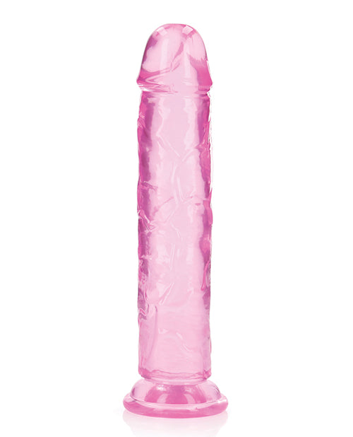 Shots RealRock Realistic Crystal Clear 10" Straight Dildo - Pink