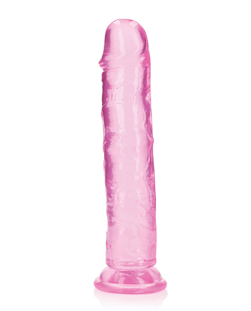 Shots RealRock Realistic Crystal Clear 10" Straight Dildo - Pink