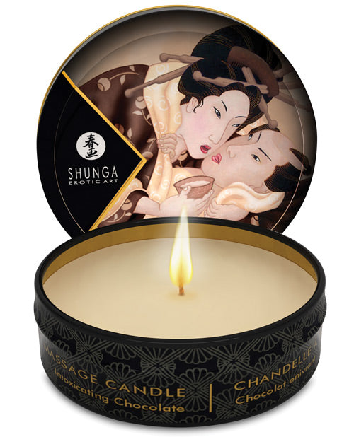 Shunga Excitation Mini Candlelight Massage Candle - 1 oz Intoxicating Chocolate