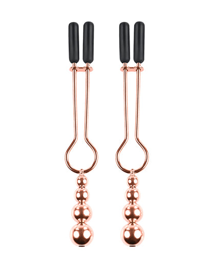Selopa Beaded Nipple Clamps - Rose Gold