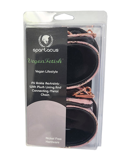 Spartacus Ankle Restraints w/Leather Lining - Pink Snakeskin Micro Fiber