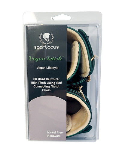 Spartacus Spartacus PU Wrist Cuffs w/Plush Lining - Green
