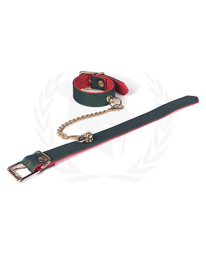 Spartacus Spartacus PU Beginners Wrist Restraints - Green/Red
