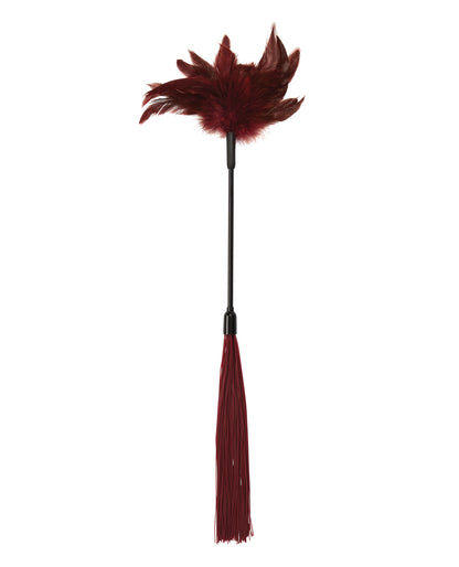 Sex & Mischief Enchanted Feather Tickler - Burgundy