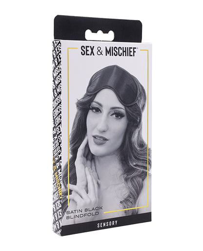 Sex & Mischief Satin Blindfold - Black