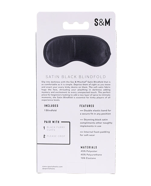 Sex & Mischief Satin Blindfold - Black