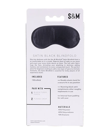 Sex & Mischief Satin Blindfold - Black