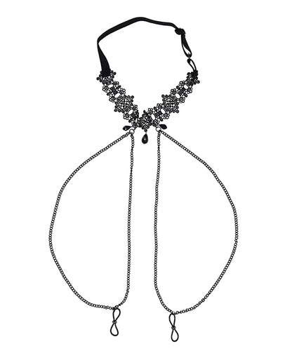 Sex & Mischief Lace Collar with Nipple Ties