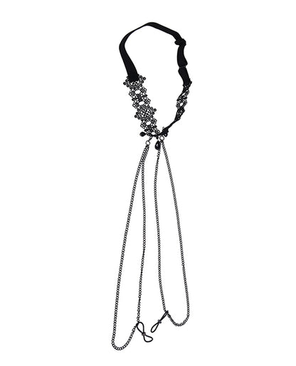 Sex & Mischief Lace Collar with Nipple Ties