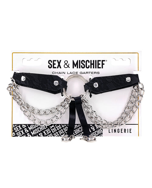 Sex & Mischief Chain Lace Garters