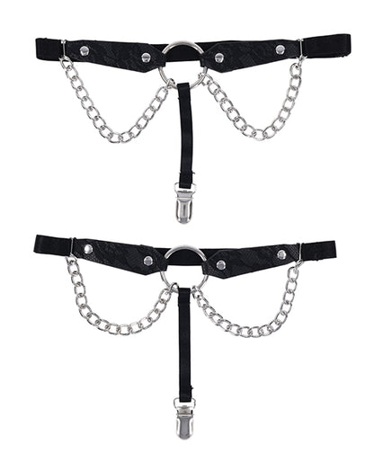 Sex & Mischief Chain Lace Garters