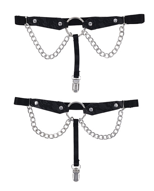Sex & Mischief Chain Lace Garters