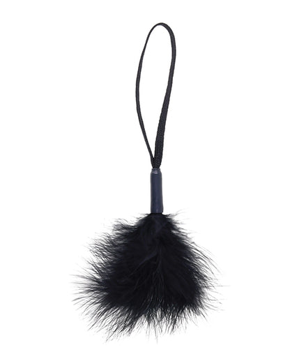 Sex & Mischief Peaches 'n CreaMe Wrist Feather Tickler - Black
