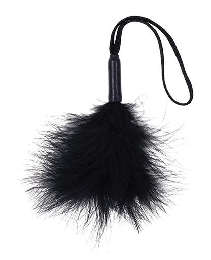Sex & Mischief Peaches 'n CreaMe Wrist Feather Tickler - Black