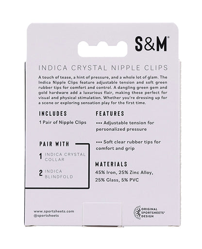 Sex & Mischief Indica Crystal Nipple Clips