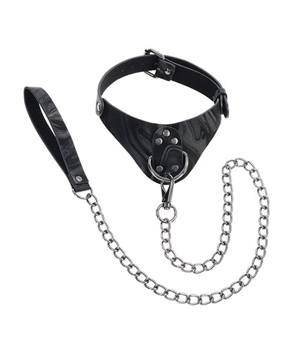 Sportsheets Velvet Noir Collar & Leash - Black