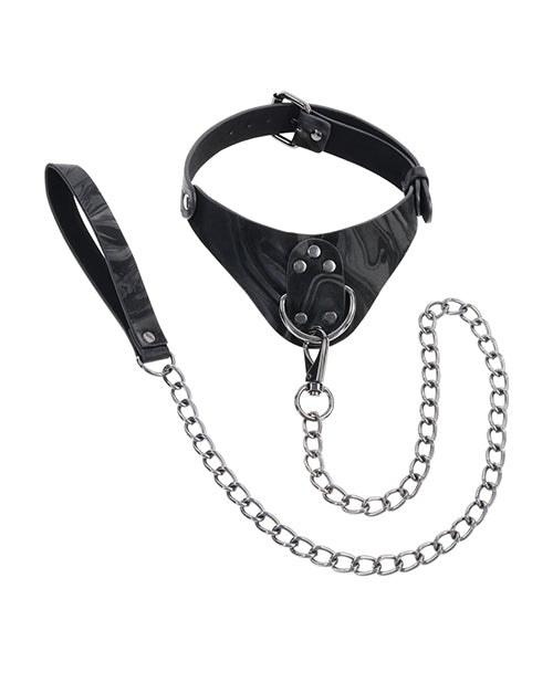 Sportsheets Velvet Noir Collar & Leash - Black