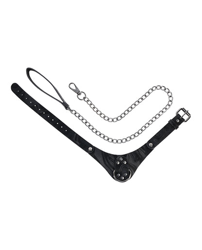 Sportsheets Velvet Noir Collar & Leash - Black