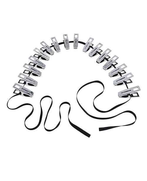 Edge Body Zipper Clothes Pins - Silver