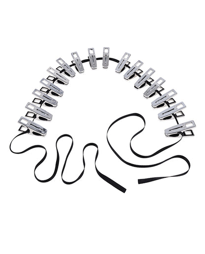 Edge Body Zipper Clothes Pins - Silver