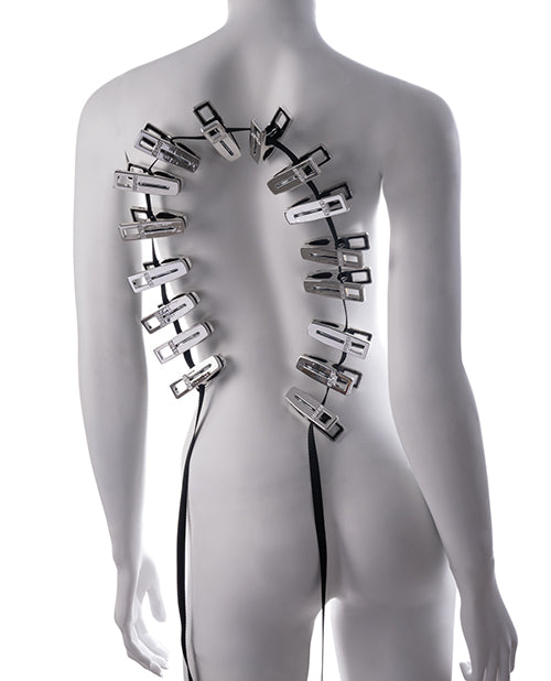 Edge Body Zipper Clothes Pins - Silver