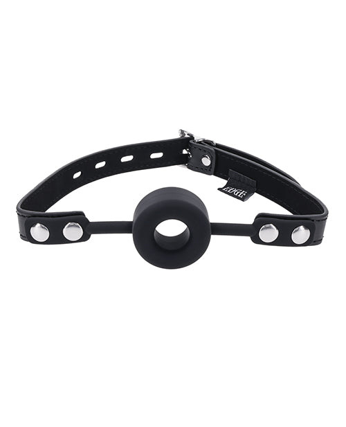 Edge Silicone Ring Gag - Black