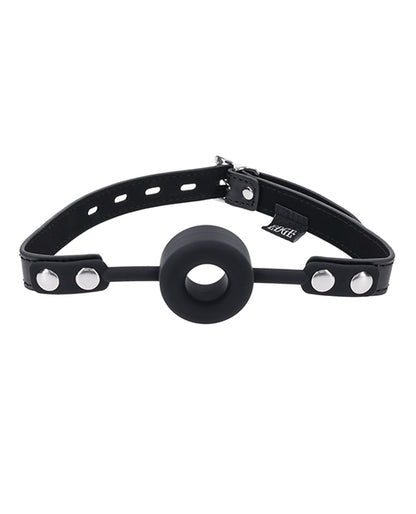 Edge Silicone Ring Gag - Black