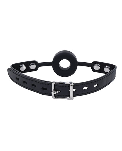 Edge Silicone Ring Gag - Black