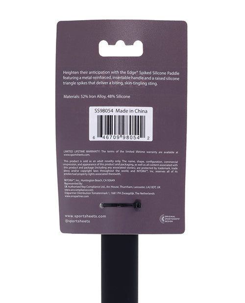 Edge Spiked Silicone Paddle - Black