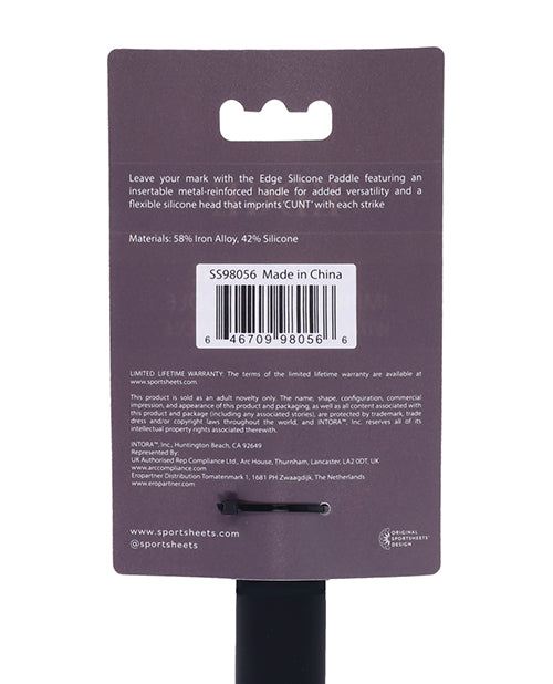 Edge CUNT Silicone Paddle - Black