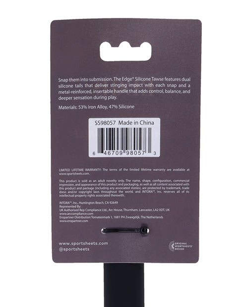 Edge Silicone Tawse - Black