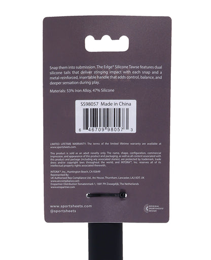 Edge Silicone Tawse - Black