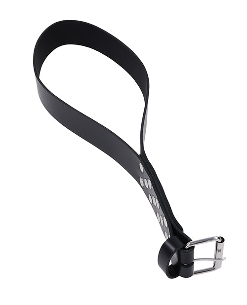 Edge Leather Belt Spanker - Black