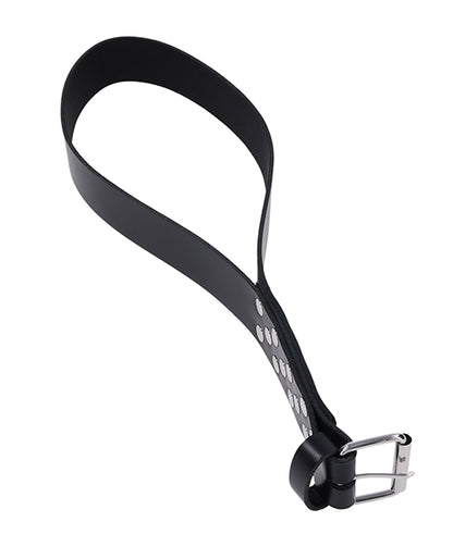 Edge Leather Belt Spanker - Black