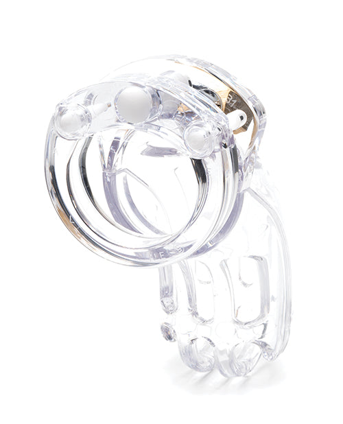 The Curve 3 3/4" Curved Cock Cage & Lock Set - Clear