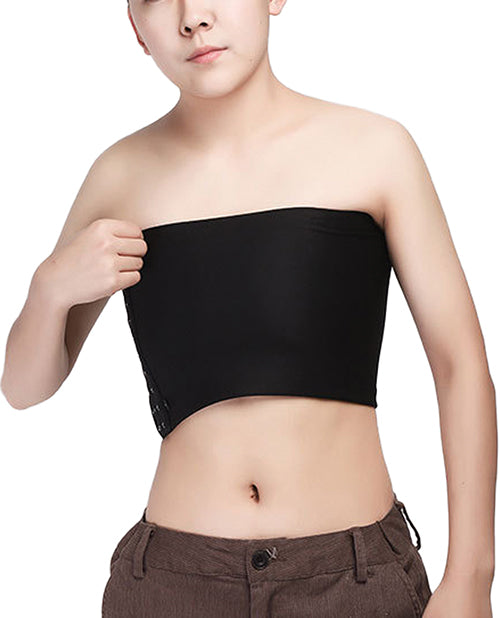 Gender Fluid Strapless Chest Compression Binder - M Black