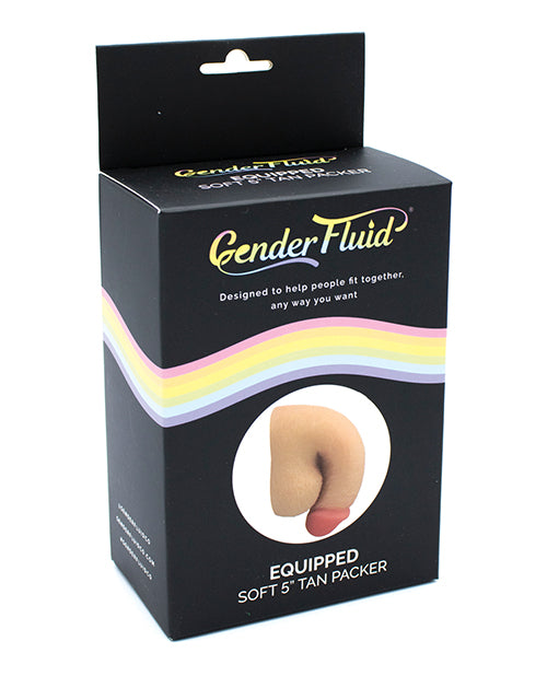 Gender Fluid 5" Equipped Soft Packer - Tan