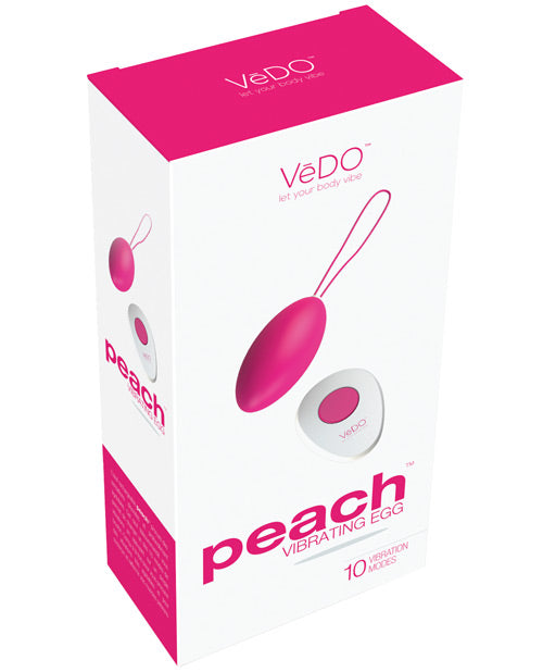 VeDO VeDO Peach Rechargeable Egg Vibe - Foxy Pink - Image 2