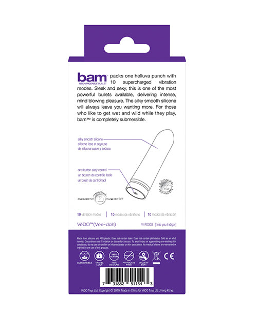 VeDO Bam Rechargeable Bullet - Into You Indigo